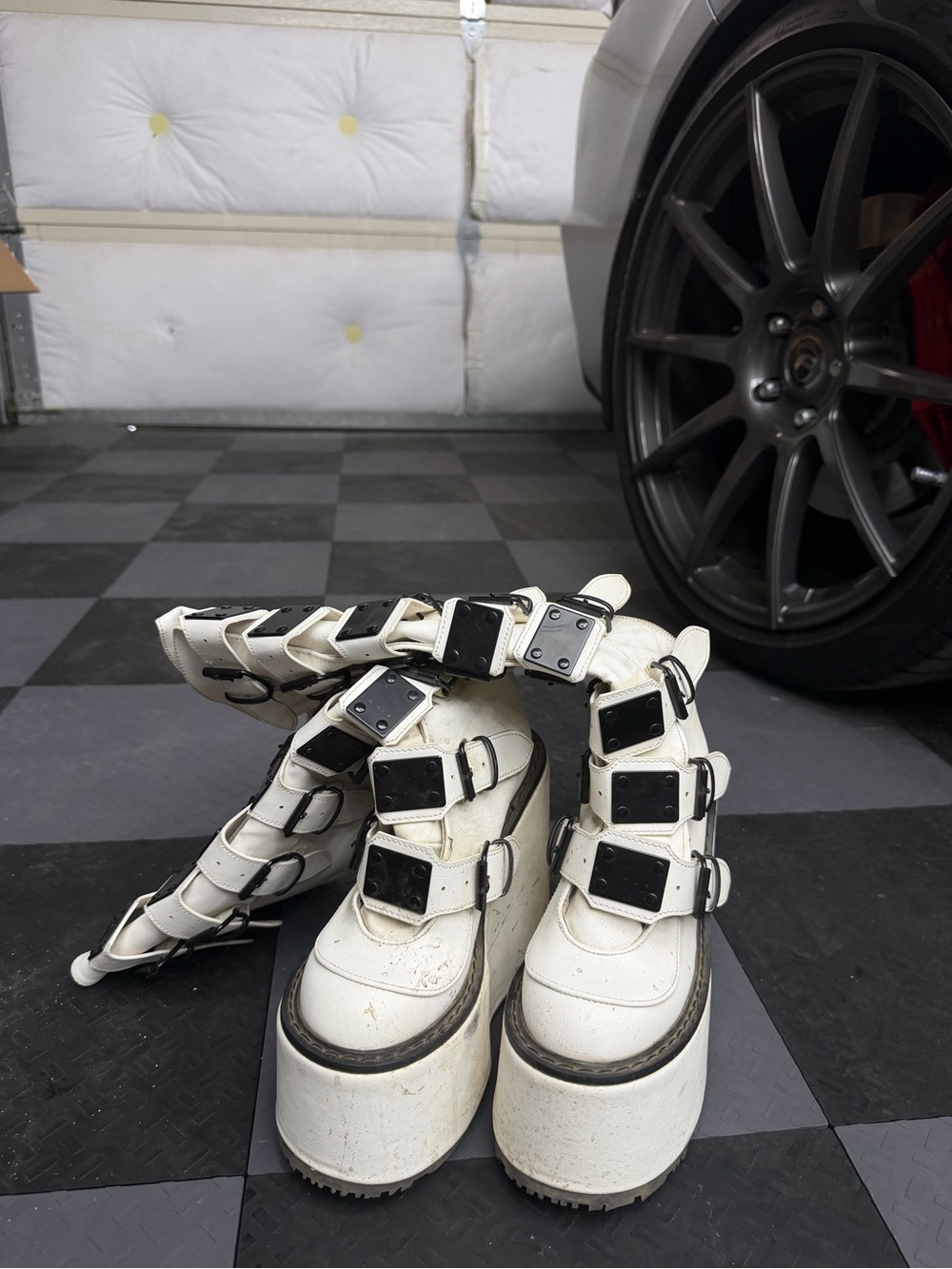 Dolls kill Platform Buckle Boots